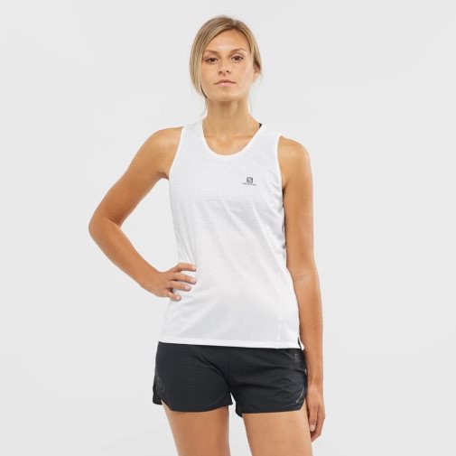 Camisetas Regata Salomon Sense Aero Feminino Branco | PT R20784